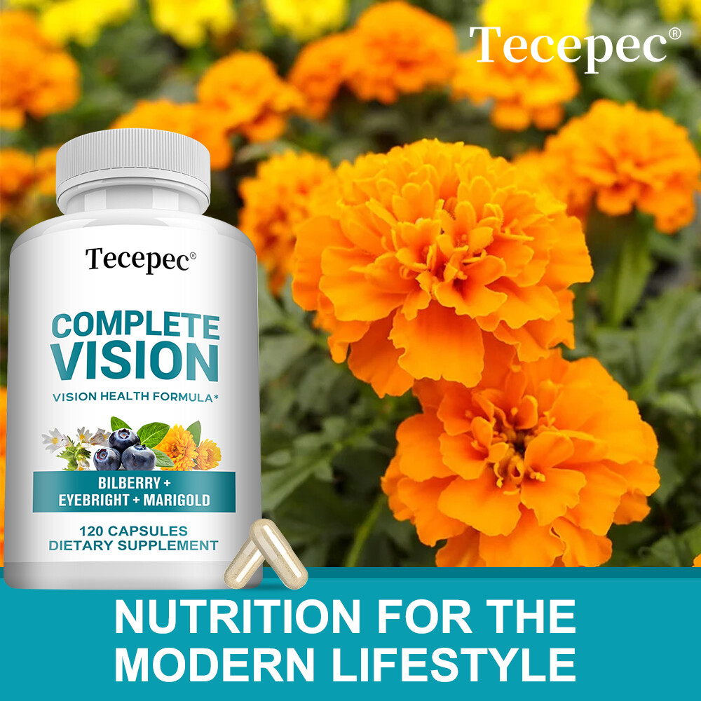 Vision Formula w/Bilberry,Lutein,Zeaxanthin,Supports Eye Strain,Dry Eyes 120Caps