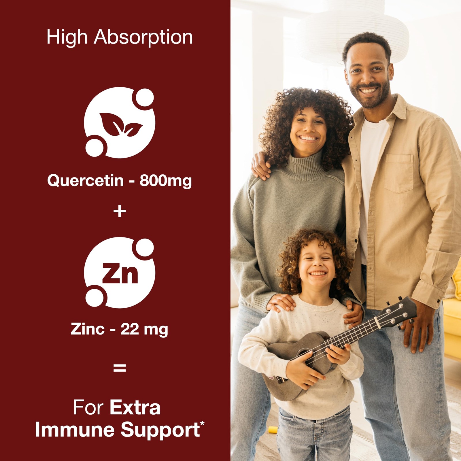 Sandhu’s Zinc Quercetin 120 Vegetarian Capsules (Pack 120 Count of 1)