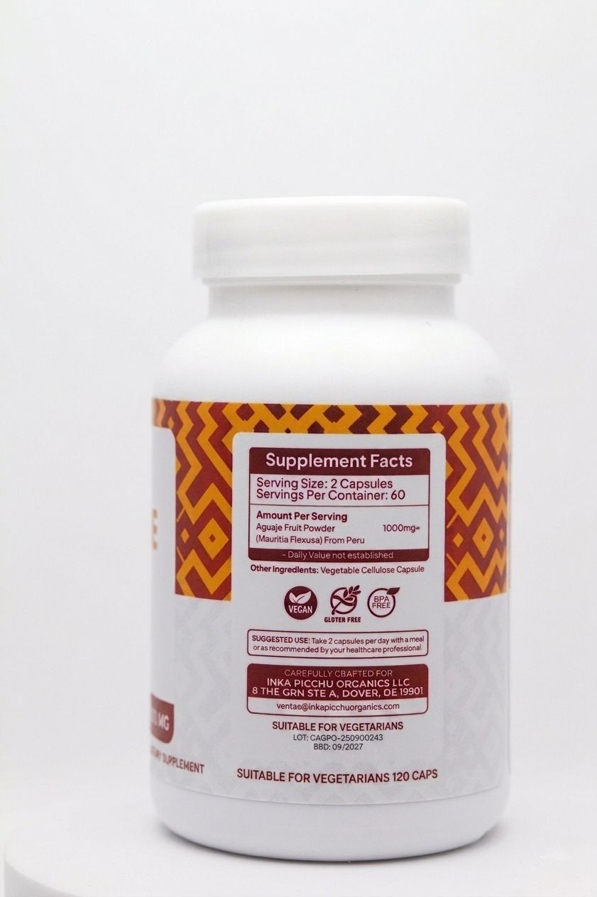 Aguaje Women’s Supplement 120 Capsules 1000mg Per Serving Femenine Support