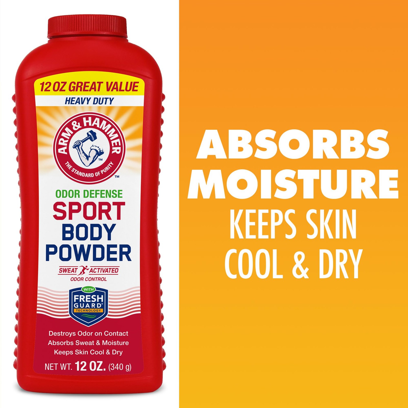 Arm & Hammer Sport Body Powder, Powder for 12 Ounce (Pack of 1), B0B1VTR8PH