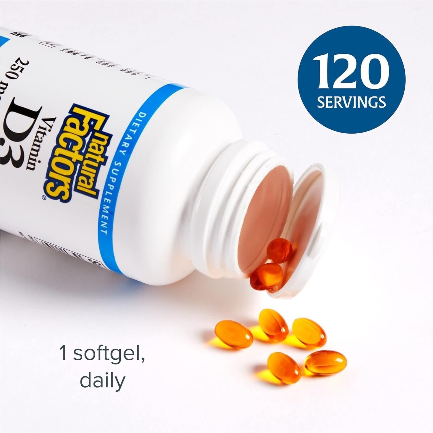 Natural Factors Vitamin D3 250 mcg 10,000 IU 120 caps