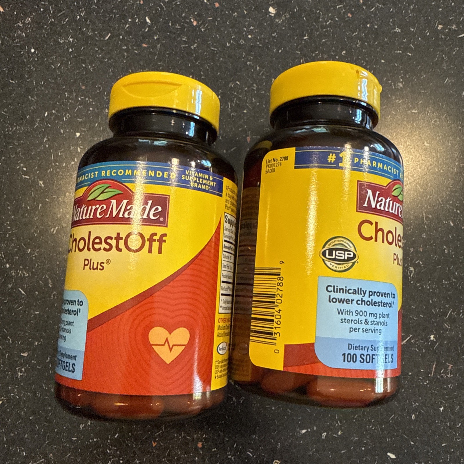 Nature Made CholestOff Plus (900mg) 100 Softgels (EXP 02/2026+) 2 bottles pack