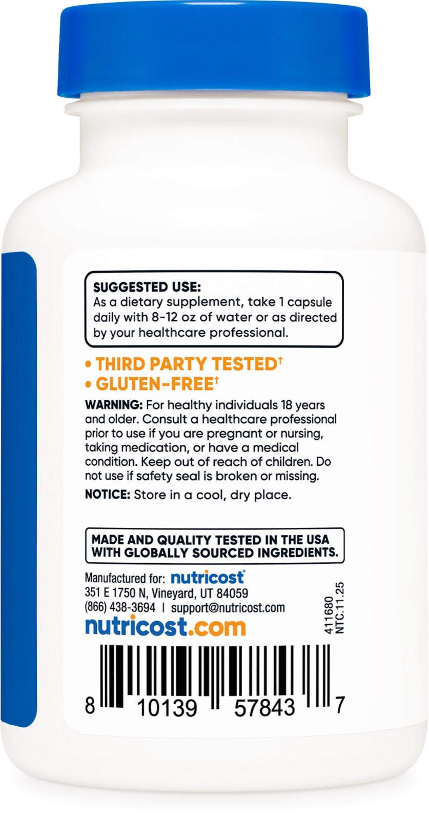 Nutricost Lithium Orotate (1,000mcg) 120 Capsules – Vegan, Gluten-Free, GMO-Free
