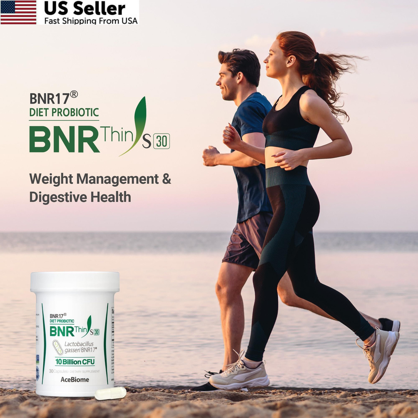 AceBiome BNRThin S30, Lactobacillus Gasseri BNR17, 10 1 Count (Pack of 30)