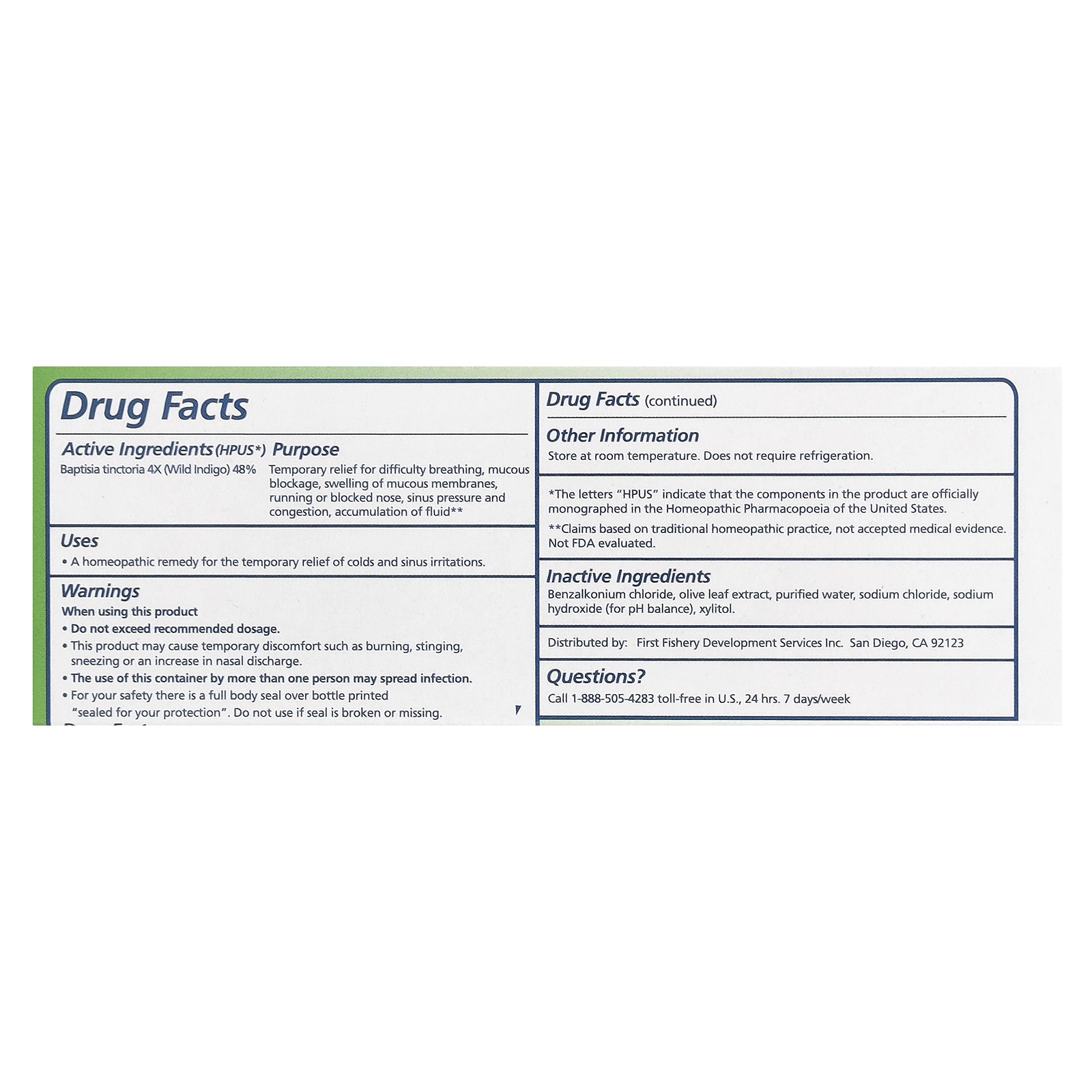 Seagate Olive Leaf Nasal Spray 1 fl oz 30 ml All-Natural, Chemical-Free