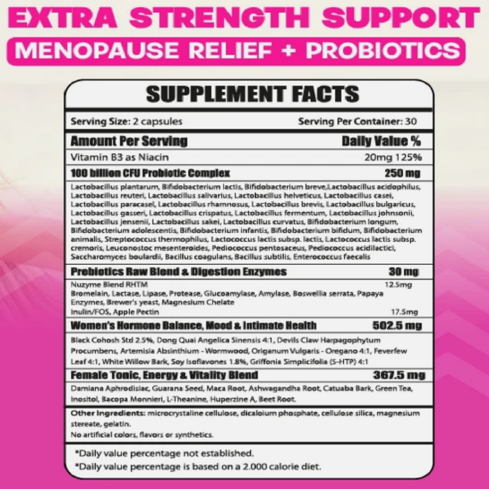 Vitamisan Menopause Probiotic (2 Bottles) | Natural Hormonal Support | 120 Caps