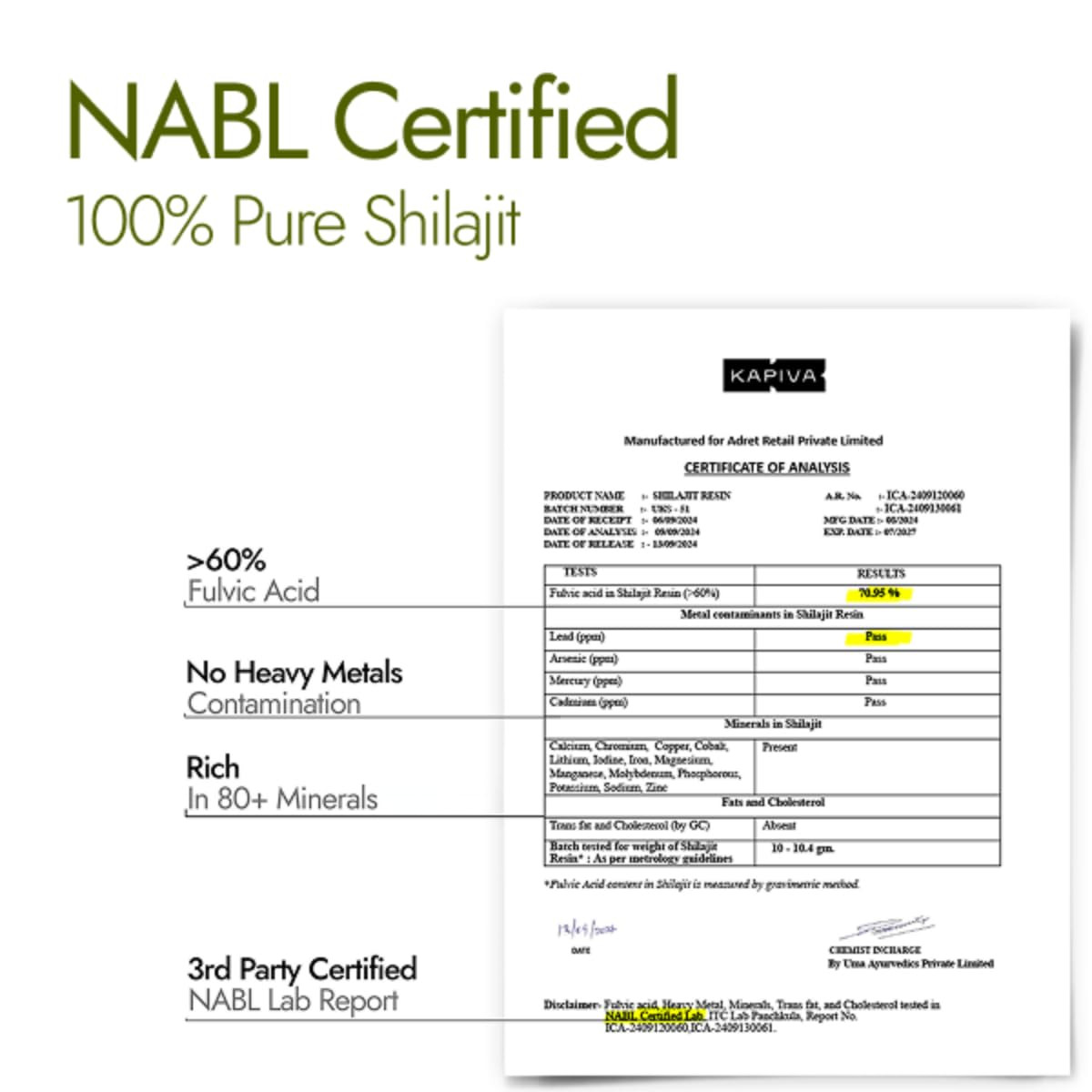 Kapiva Shilajit/Shilajeet Gold Resin – 20g | 500mg/Serving | 40 Servings