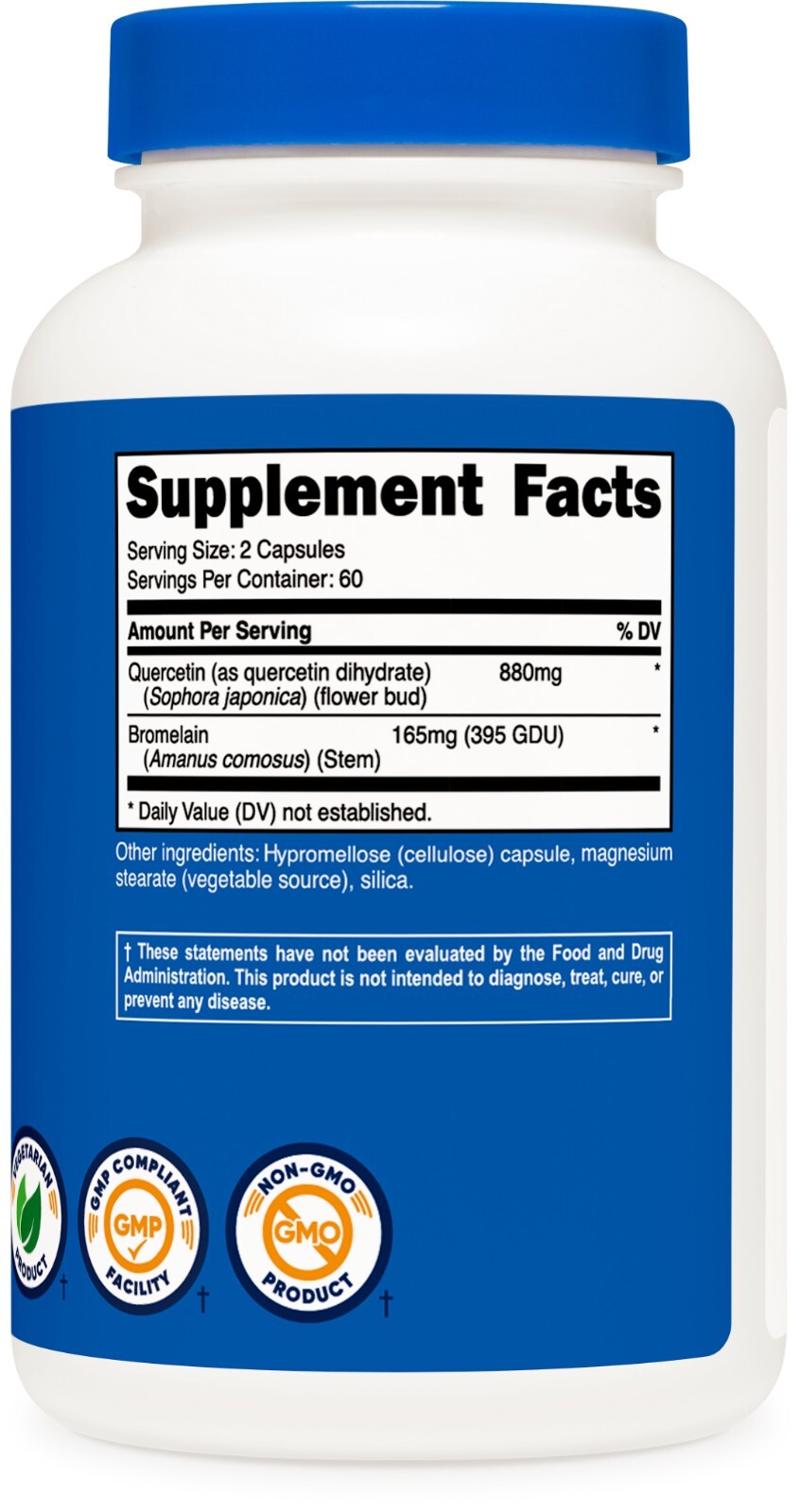 Nutricost Quercetin with Bromelain, 120 Capsules, 60 Servings