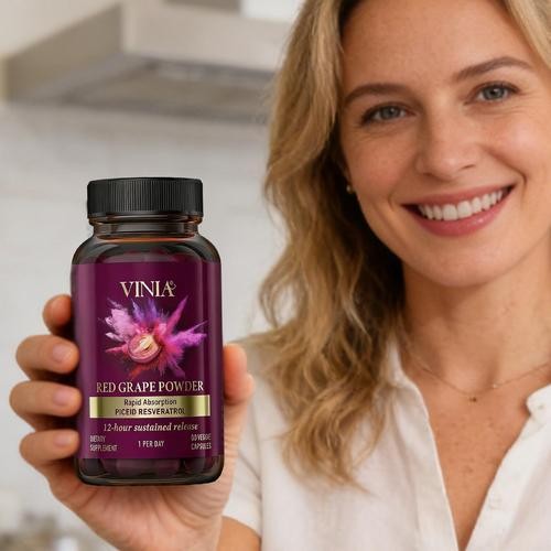 【VINIA】 Piceid Resveratrol Health Nutritional Supplement Non-GMO, 60ct