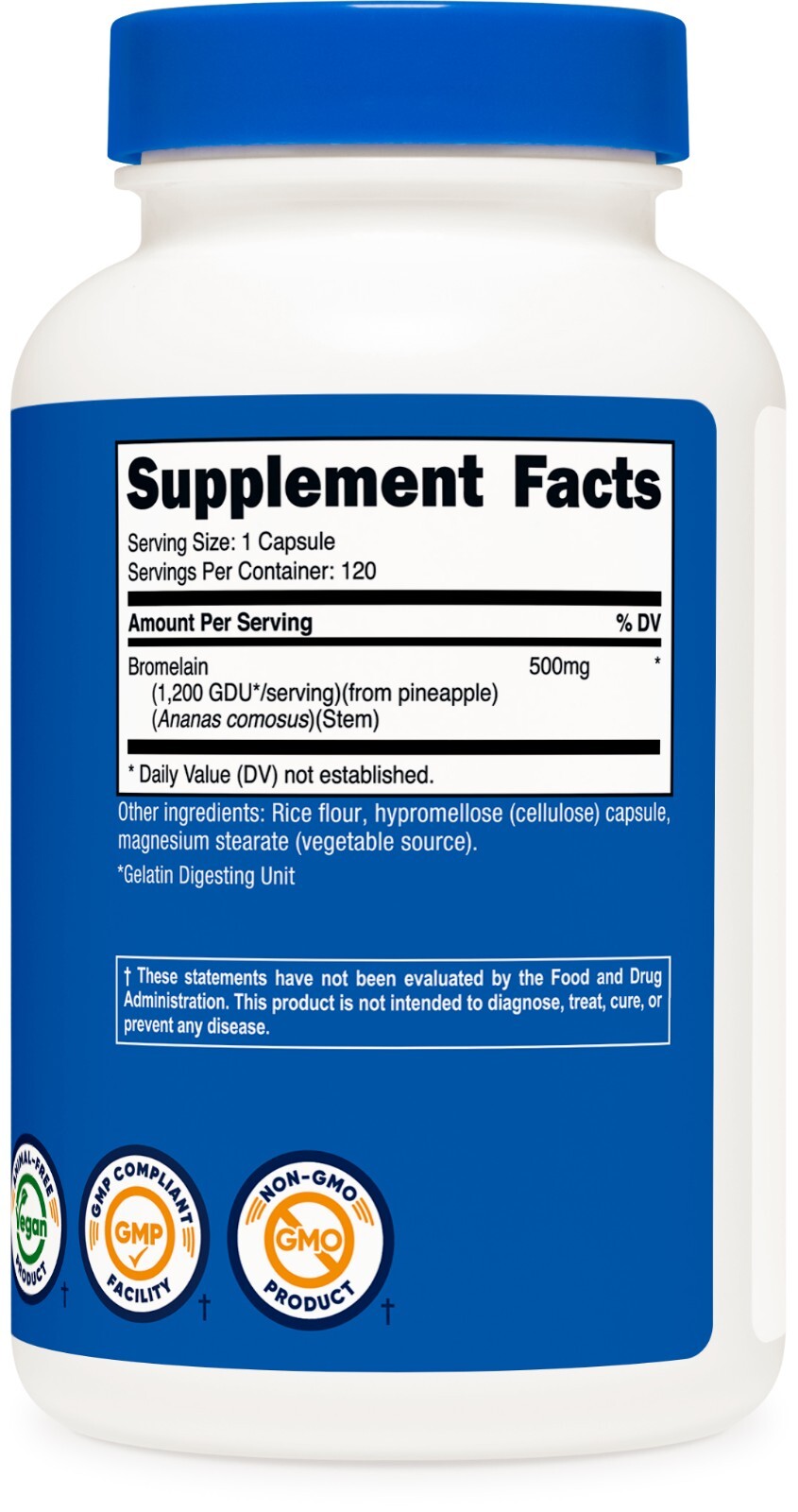 Nutricost Bromelain 500mg, 120 Vegetarian Capsules