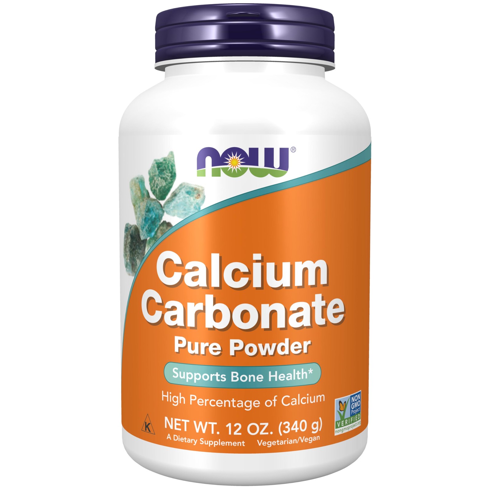 NOW Foods Supplements, Calcium Carbonate Powder, 12 Ounce (Pack of 1), White