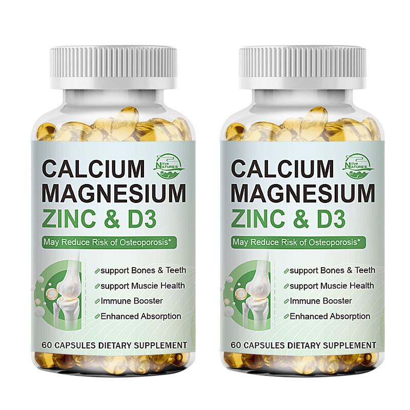 240PCS Calcium Magnesium Zinc Capsules – Support Bone Strength & Muscle Function