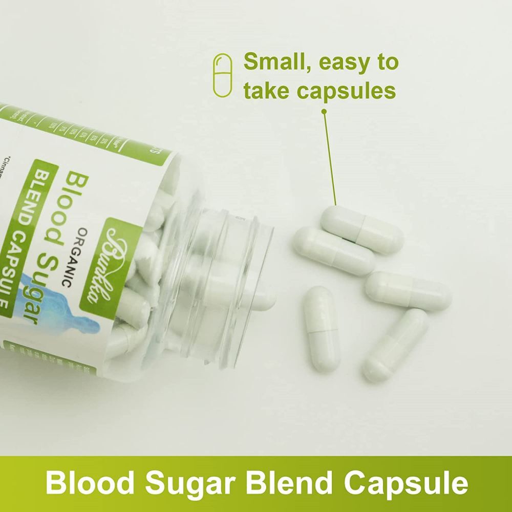 Blood Sugar Supplement with Cinnamon Berberine Organic Bitter Capsules 90 Pills