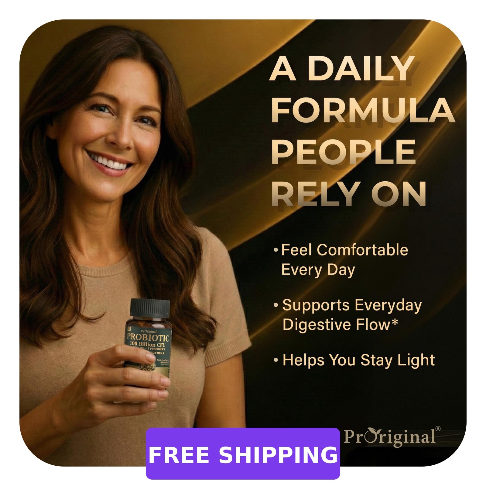 Proriginal Probiotics 60 Count Men Women Gut Health Vegan