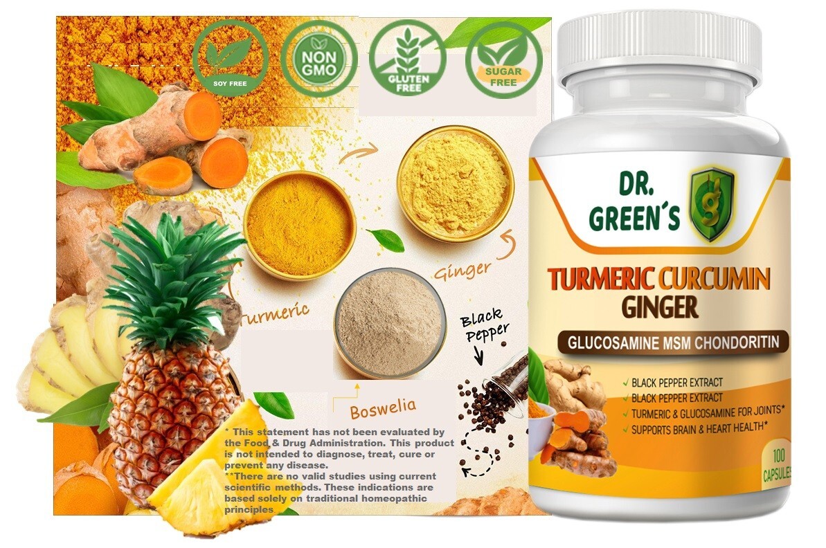 Joint support turmeric curcumin Highest Potency 95% High Absorption Black Pepper