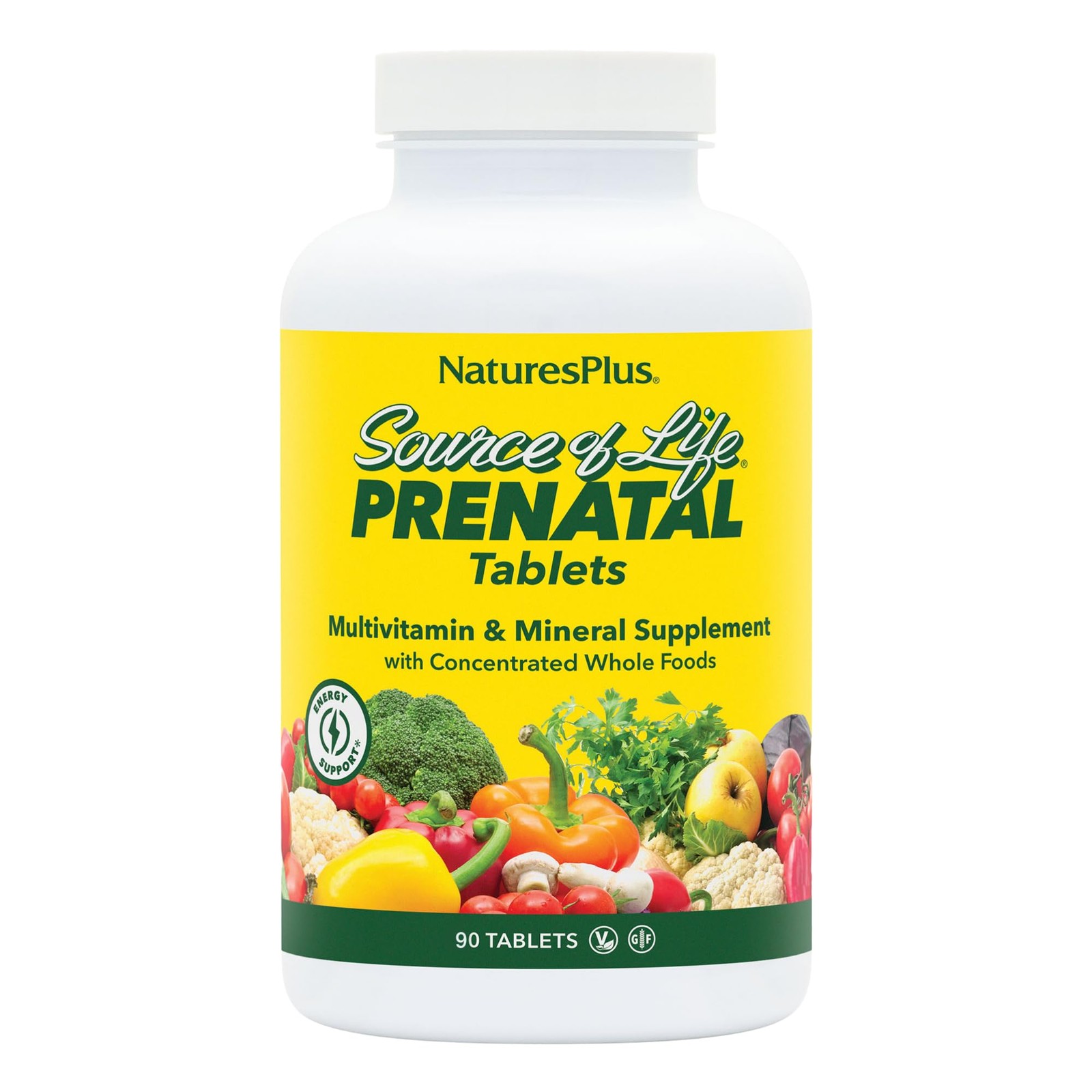 NaturesPlus Source of Life Prenatal – 90 Tablets – 90 Count (Pack 1), Tan