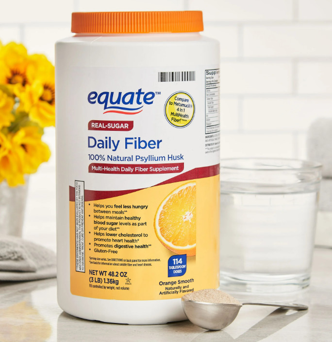 Equate Daily Fiber Orange Smooth Fiber Powder, 48.2 oz. ( Fast Free Shipping )