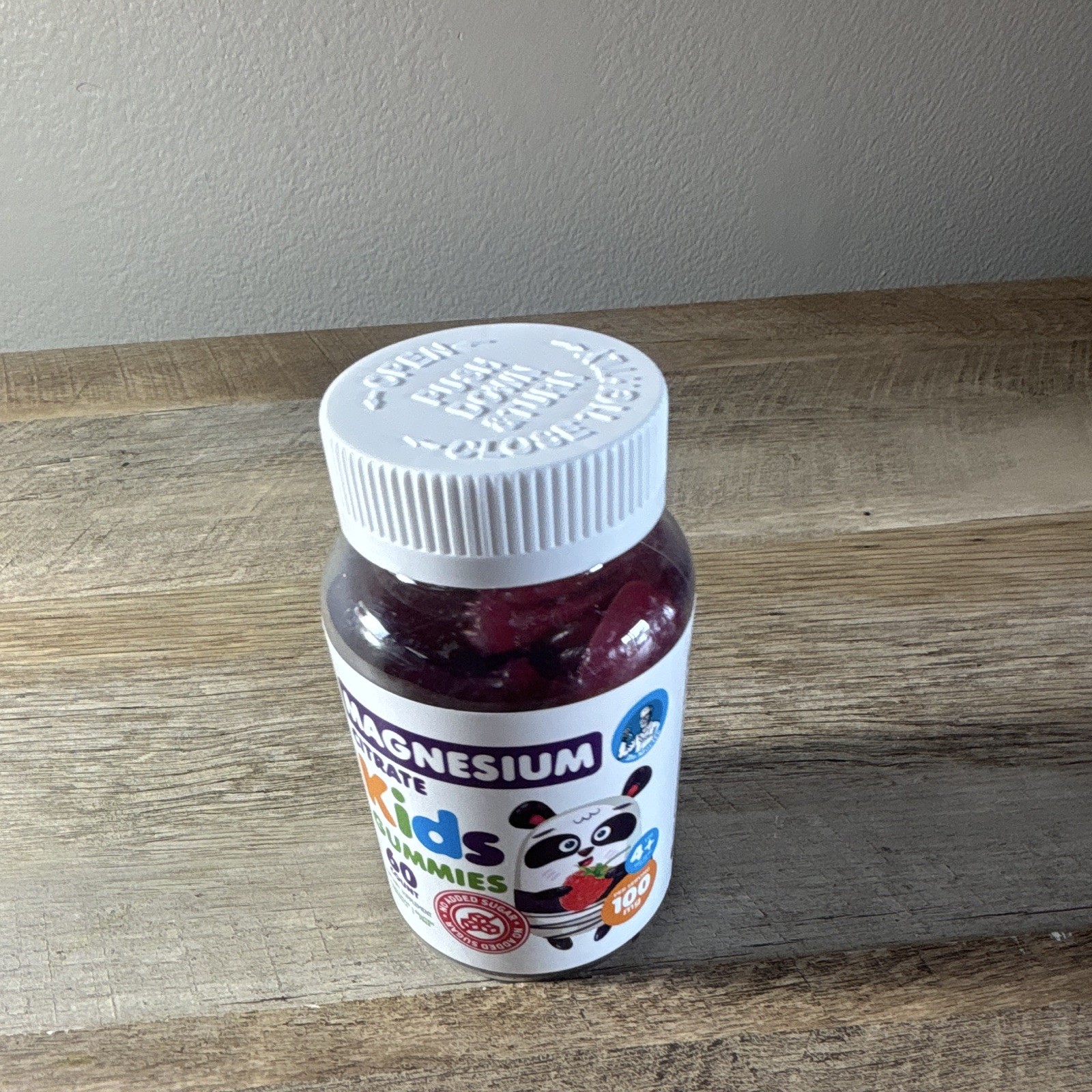 Dr. Moritz Magnesium Citrate Kids Gummies 100mg 60 Ct No Added Sugar Raspberry