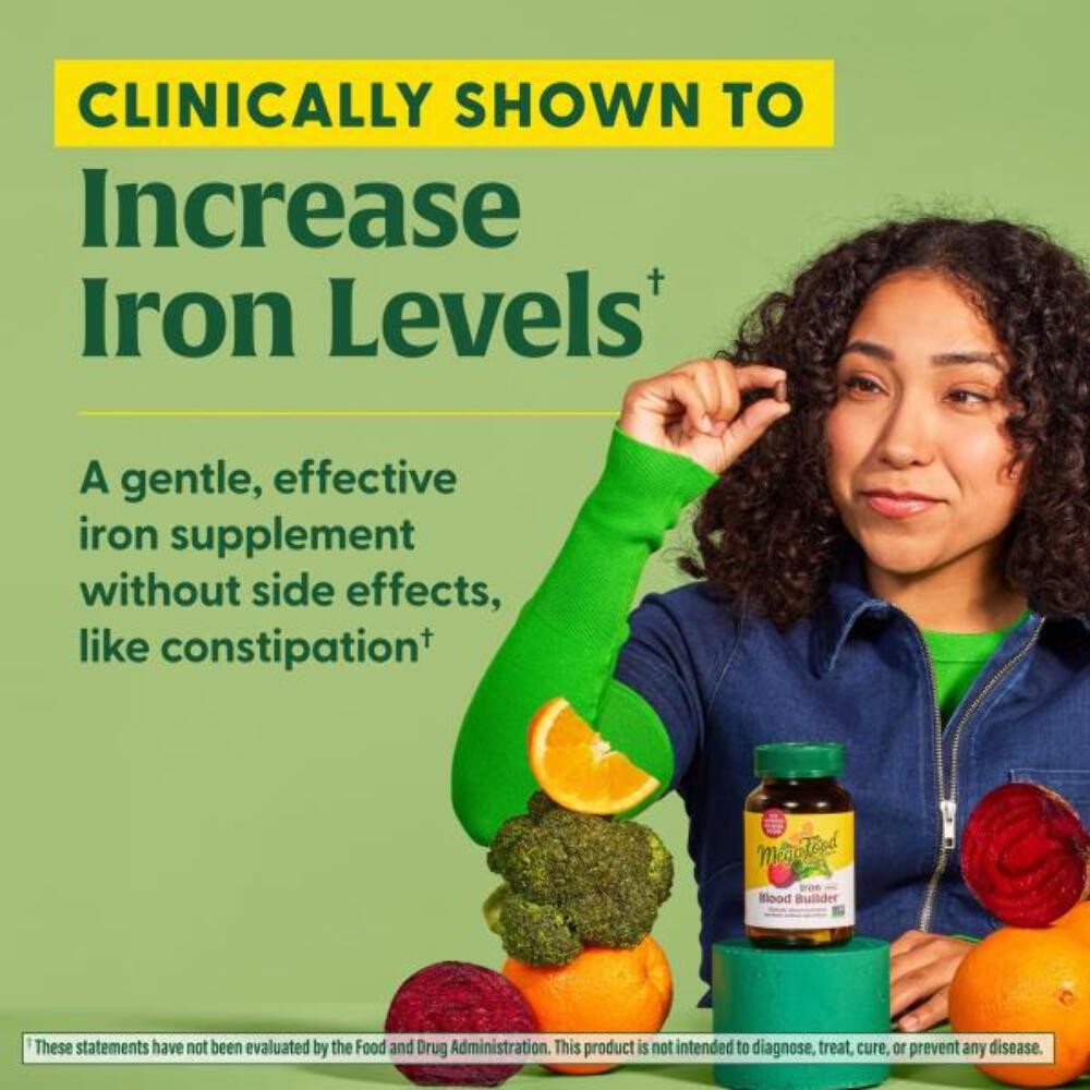 2/28 MegaFood Blood Builder Minis, Iron Supplement Clinically Shown to Increase