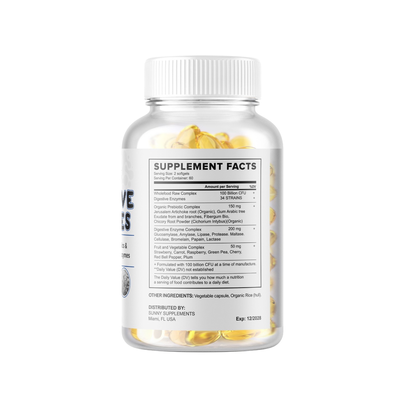 3 x Digestive Enzymes Prebiotic & Probiotics Gas Constipation & Bloating Relief