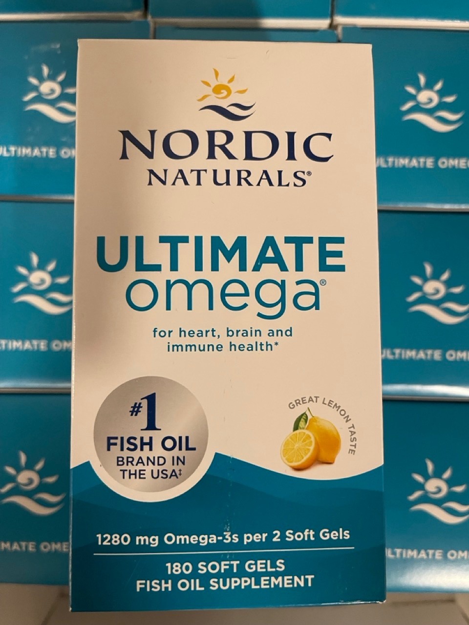 Nordic Naturals Ultimate Omega 180 Count Lemon Flavor – EXP 02/2027 or better