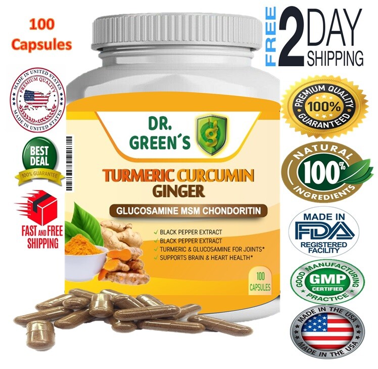 Turmeric Curcumin with Ginger Black Pepper Joint support Max Strength Capsules 1