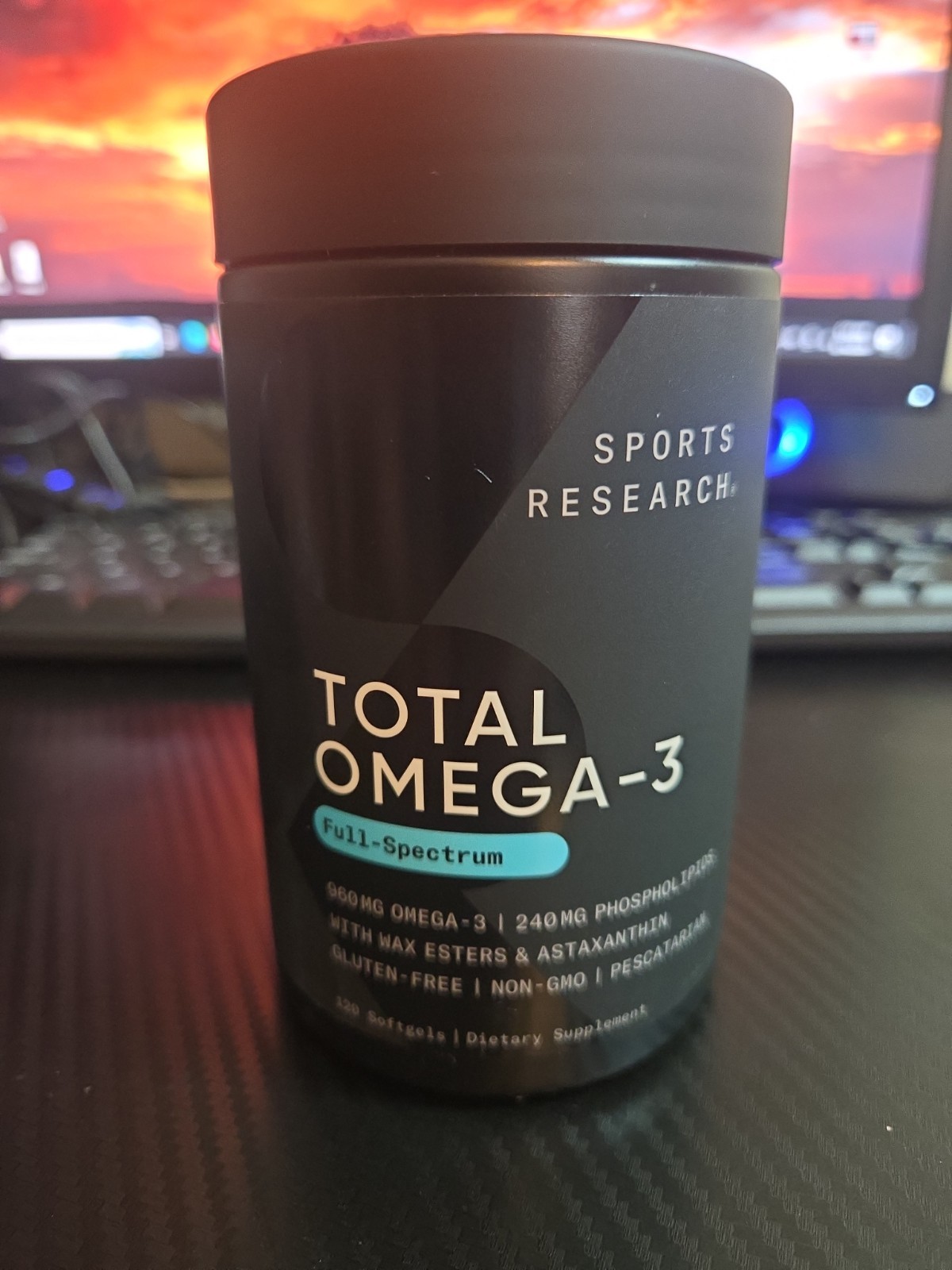 Sports Research Omega-3 Softgels 120ct 2200mg, Full-Spectrum, Exp 07/28, Non-GMO