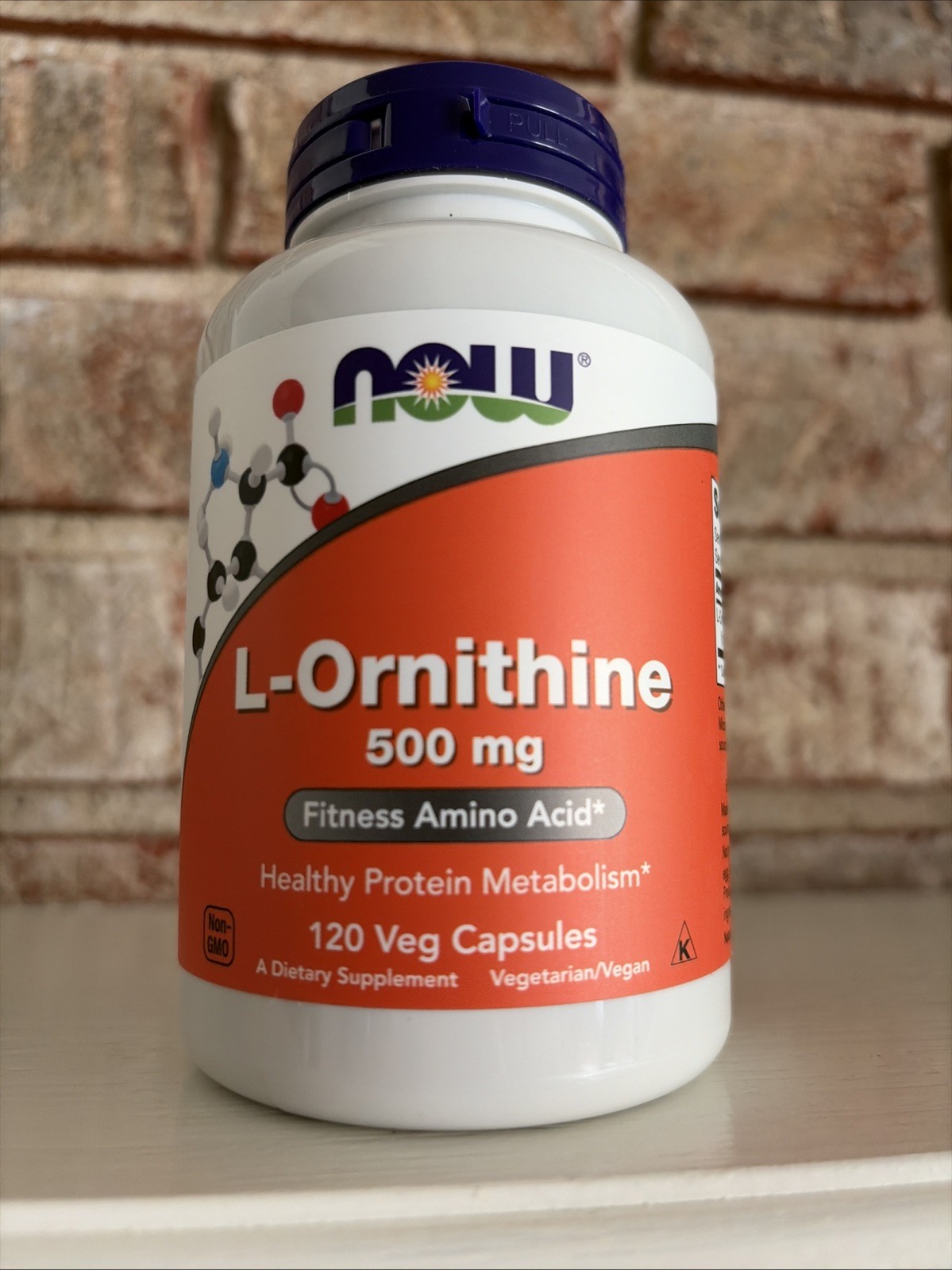 NOW FOODS L-Ornithine 500 mg 120 Veg Capsules