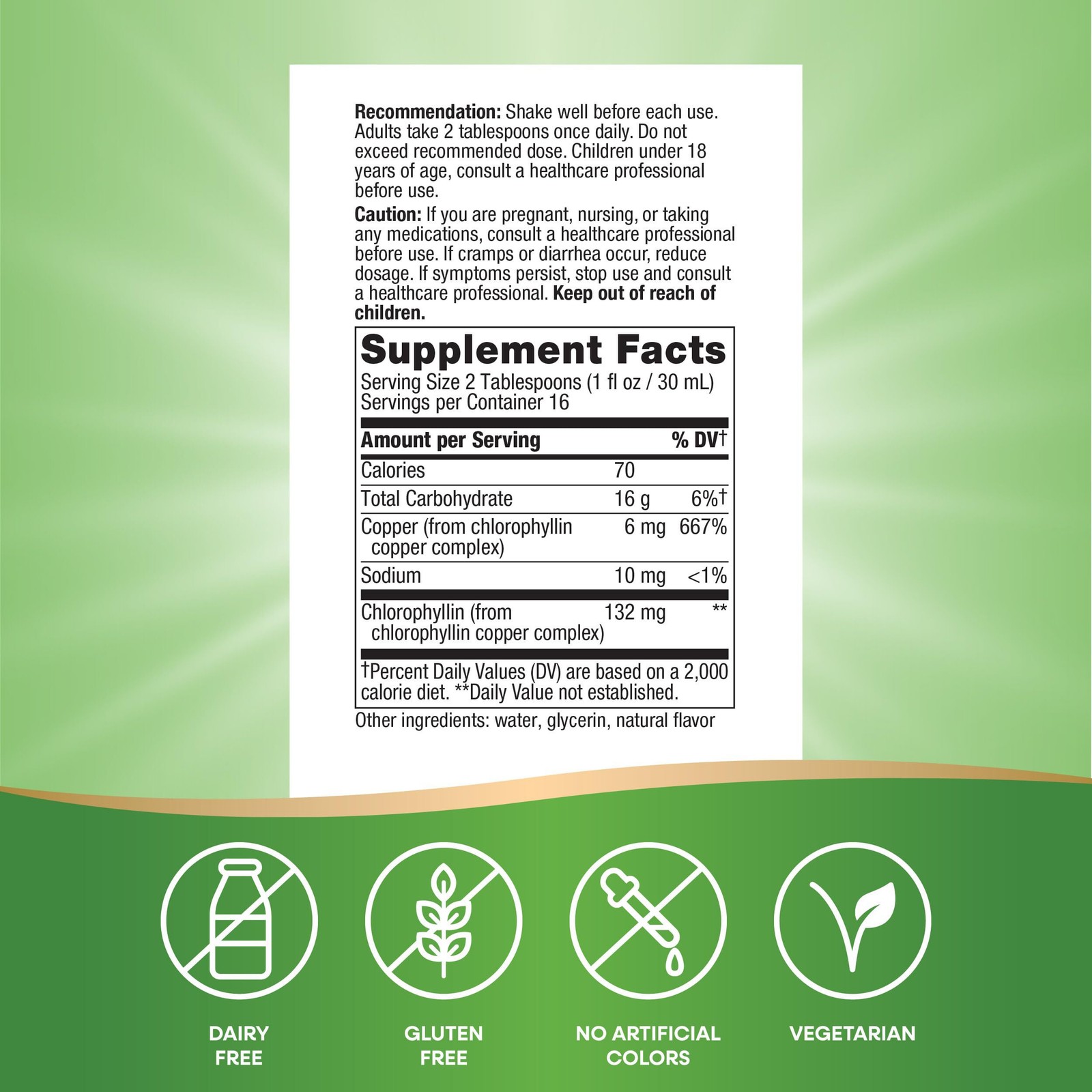 4/27 Nature’s Way Chlorofresh Liquid Chlorophyll Internal Deodorant 16 fl oz, Mi