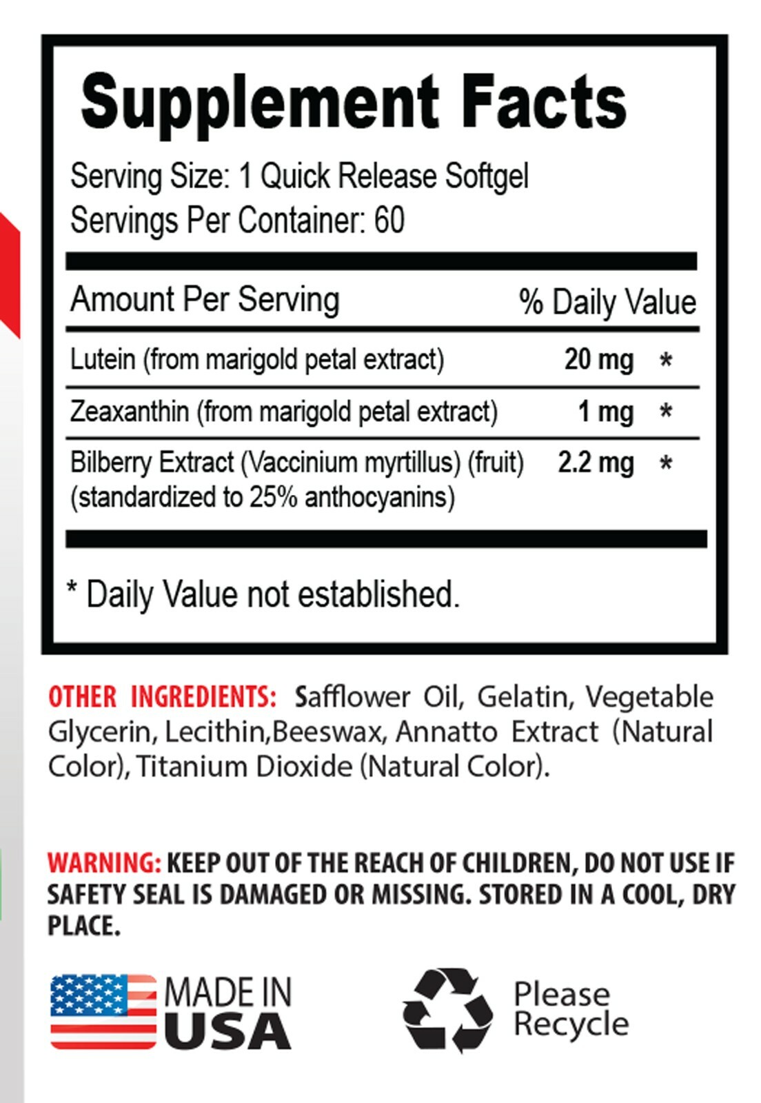 eye health – Eye Vision Guard 24mg – eye health 2 Bottles