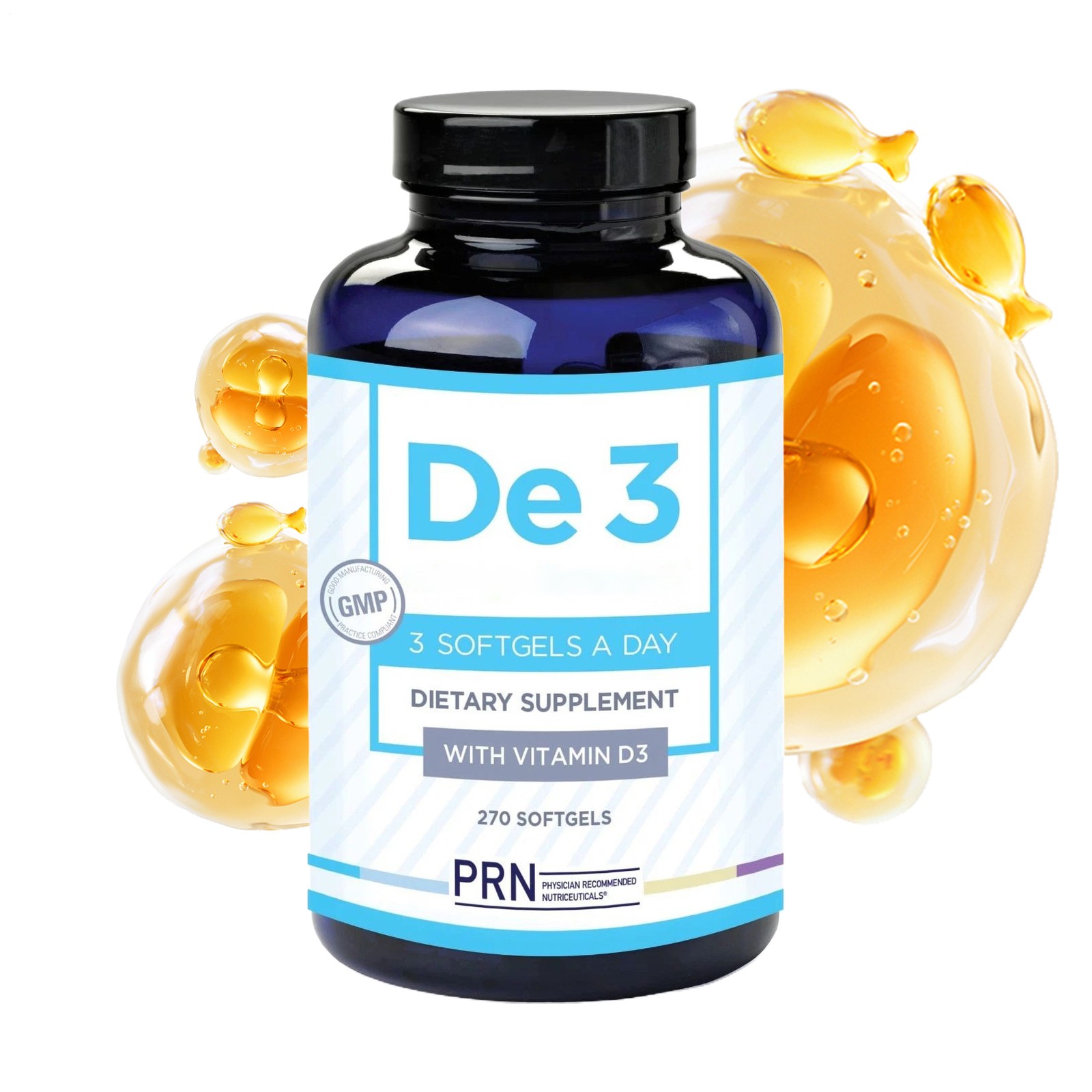 PRN De3 Dry Eye Omega Benefits Nahrungsergänzungsmittel mit Vitamin D3 – 90 K