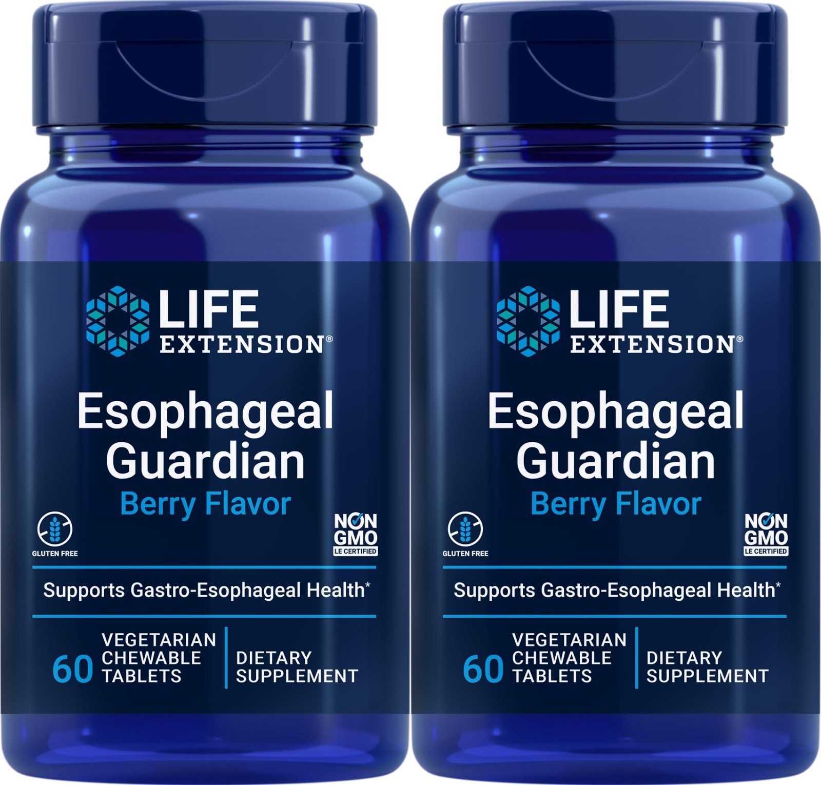 Esophageal Guardian Chewable Tablets – 60 Vegetarian Tablets, Pack of 2 for Dige
