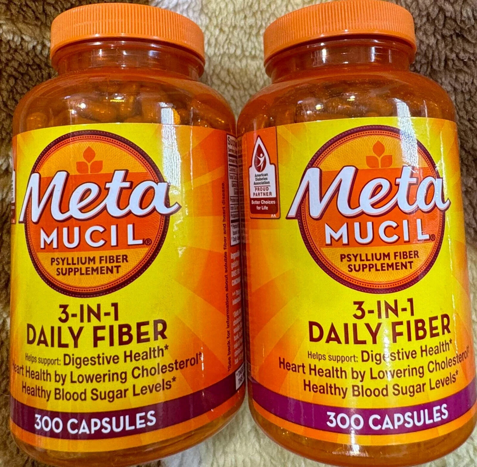 2X Metamucil 3-in-1 Daily Fiber 300ct Exp08/2025+ New Fast Shippingg