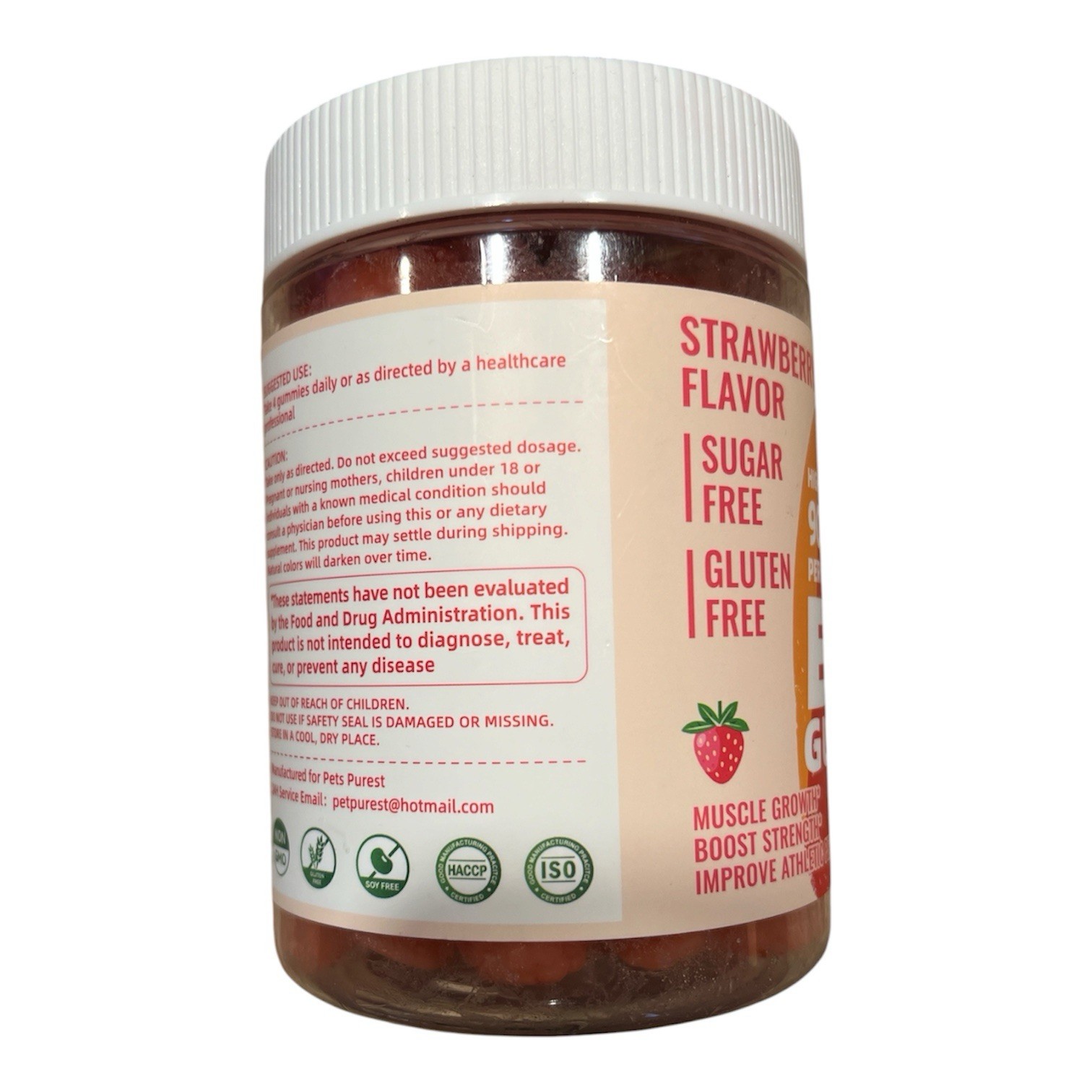 EAA PETS PUREST GUMMIES, Strawberry, Muscle Growth
