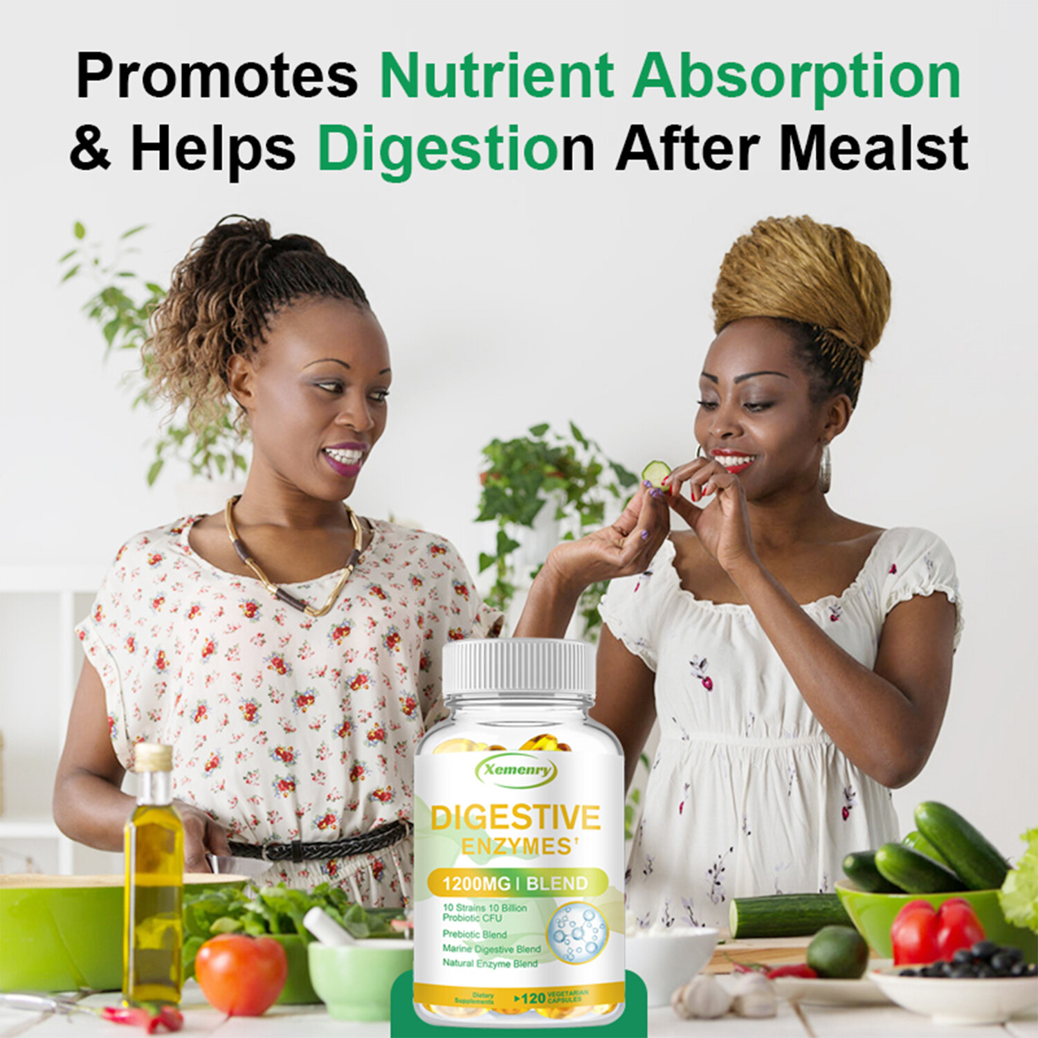 Digestive Enzymes – W/ Prebiotic & Probiotics,Gas,Constipation & Bloating Relief