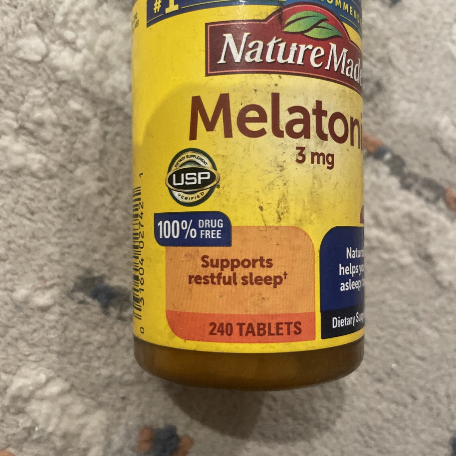 Nature Made Melatonin 3mg 240 Tablets 12/2024