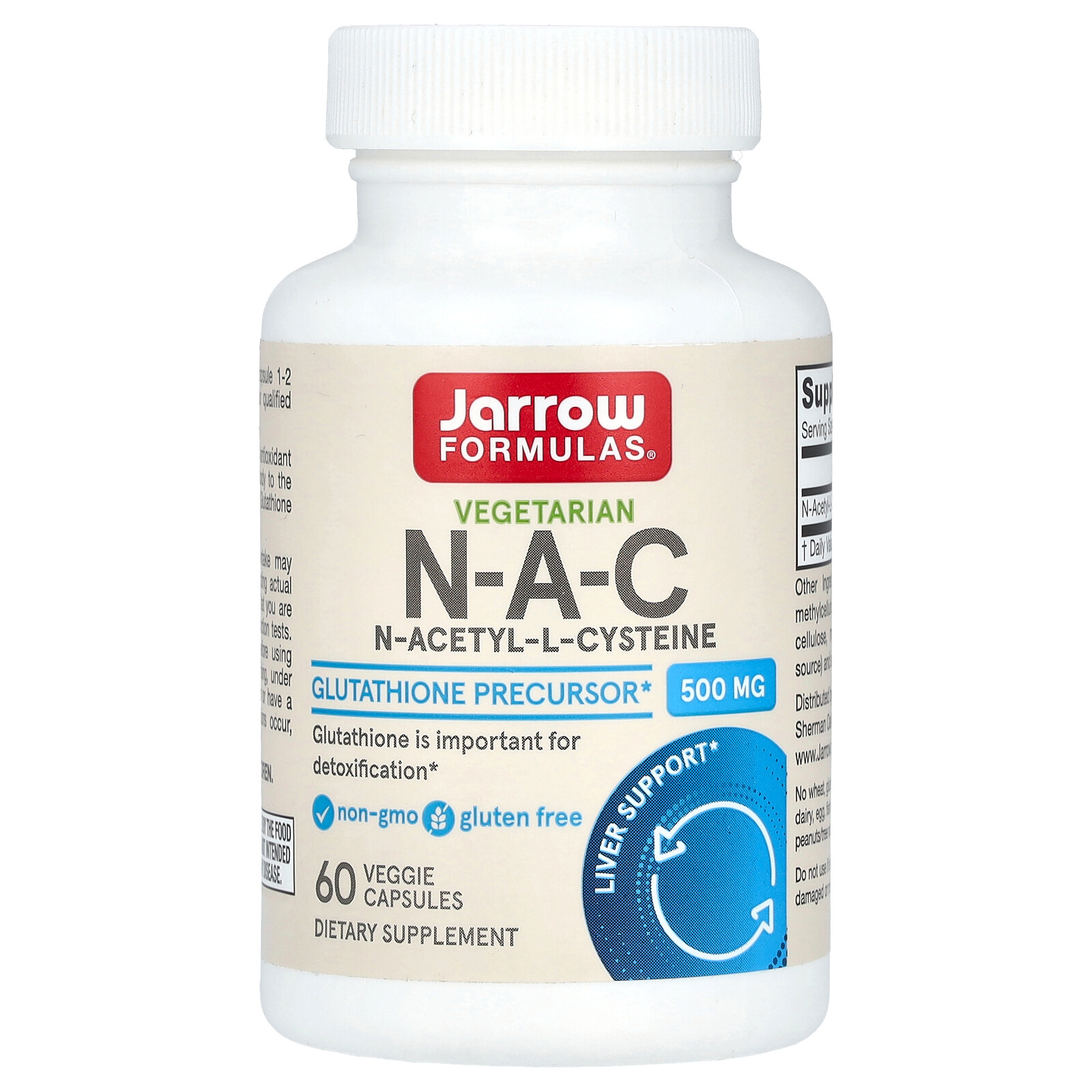 Vegetarian N-A-C, 500 mg, 60 Veggies Capsules