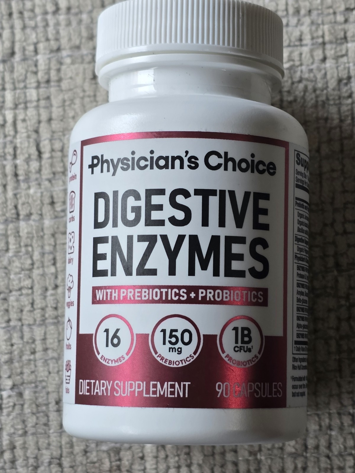 Physician’s Choice DIGESTIVE ENZYMES – 90 Capsules Physicians Probiotics 4/2026