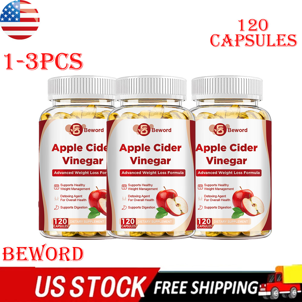 Apple Cider Vinegar Capsules 450mg 120 Caps Weight Management Support Supplement