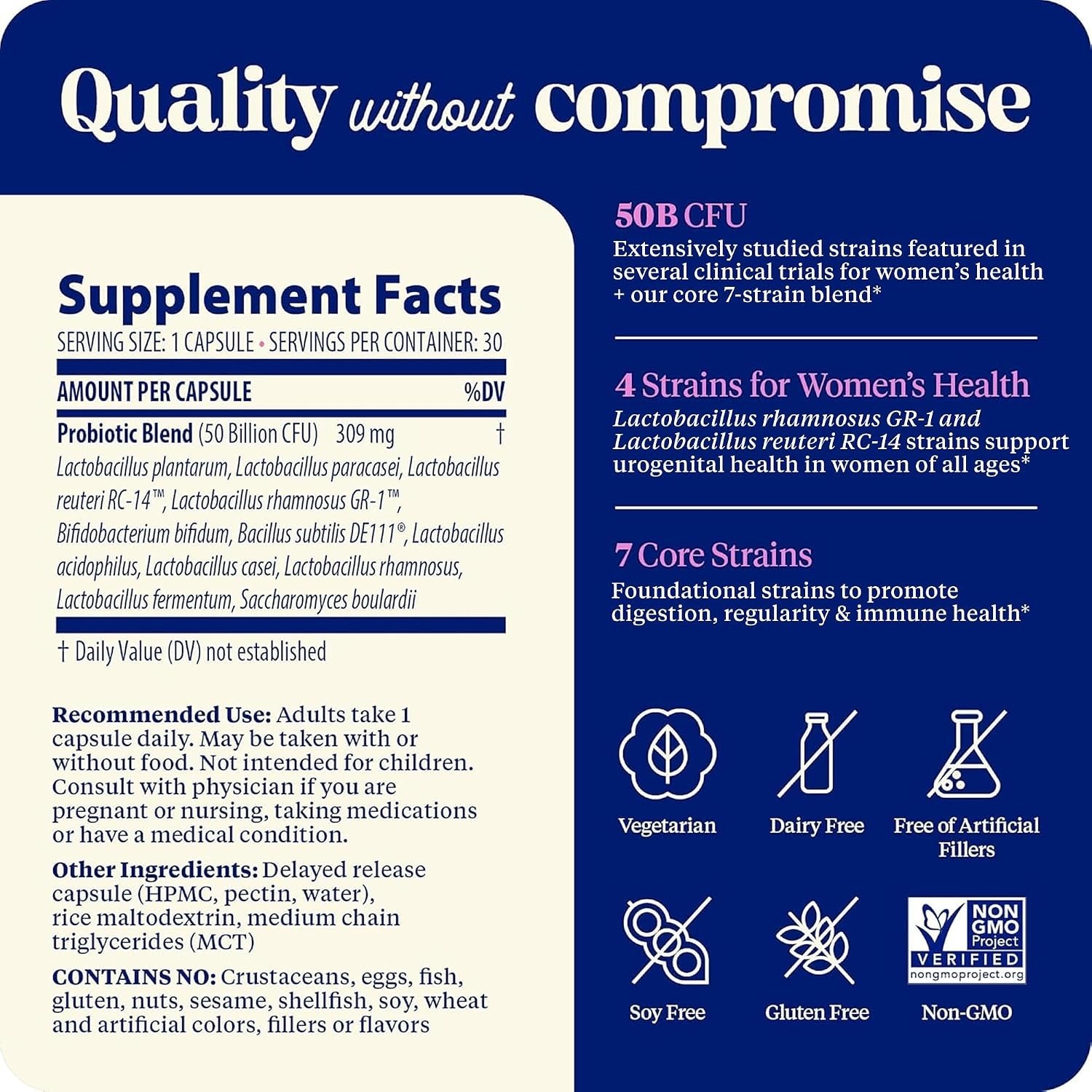 SubCulture Women’s Probiotic, 50 Billion CFU, 30 Count – Total Wellness Boost