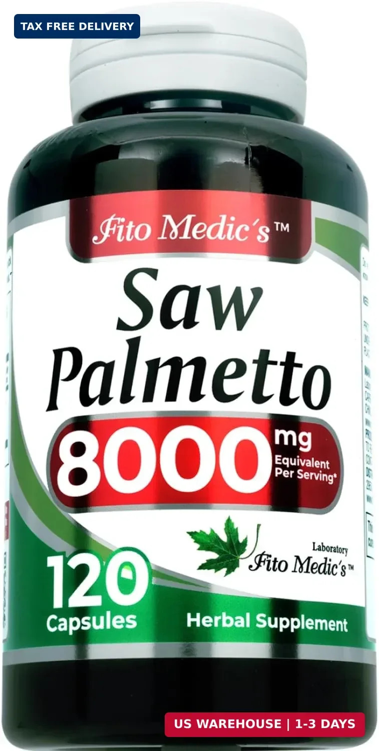FITO MEDIC’S Labs Saw Palmetto Capsules 120 Count – Herbal Supplement for Men’s