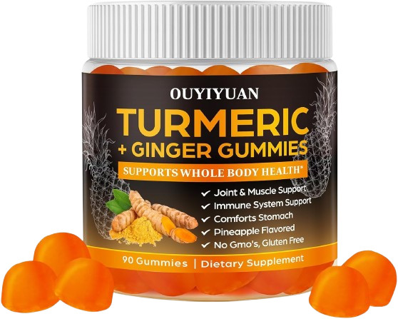 Turmeric Gummies, Joint & Muscle Relief + Immune Support, Natural Pineapple Flav