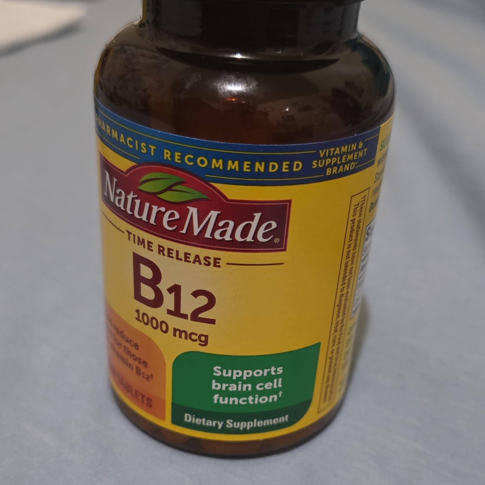 Nature Made Time Release B12 1000 mcg 160 Tablets – Vitamin B12 & Calcium