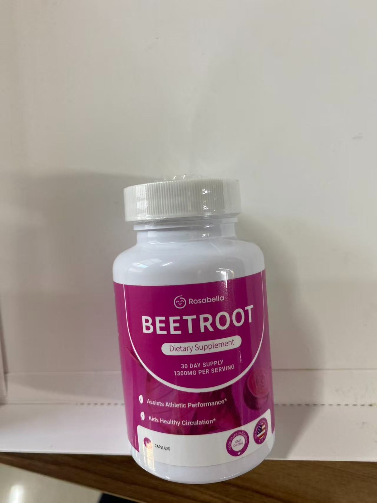 3PCS Rosabella Organic Beet Root 60 Capsules Natural Energy Boost Blood Pressure