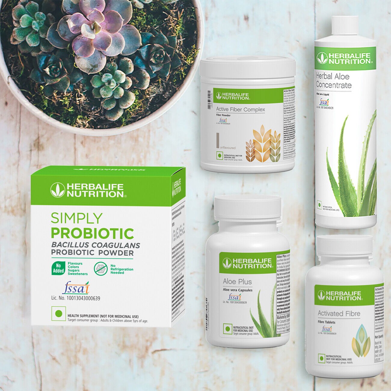 HERBALIFE Aloe Plus 60 Capsules Plant-Based Protein ( 50 Gram )