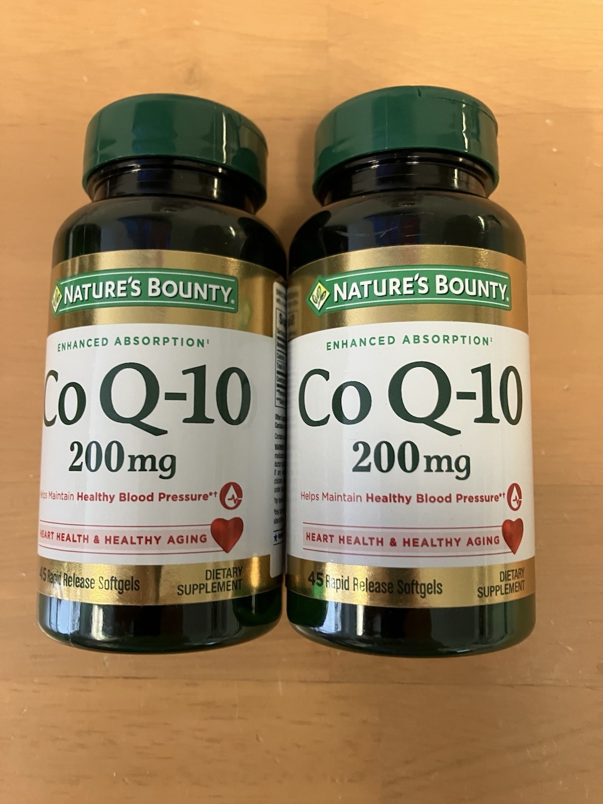 2 pk.-Natures Bounty Co Q-10 Supplement 200mg 90ct. total, Exp. 07/2028