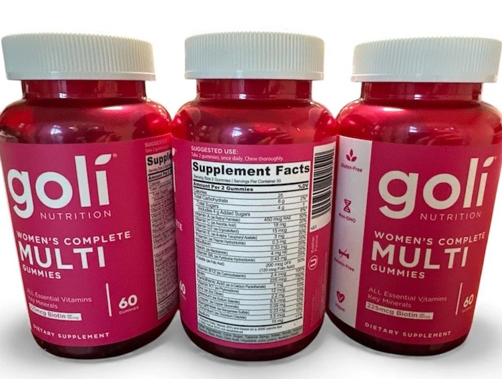 3 Pack Goli Women’s Complete Multi Essential Vitamins Key Minerals 180 Gummies
