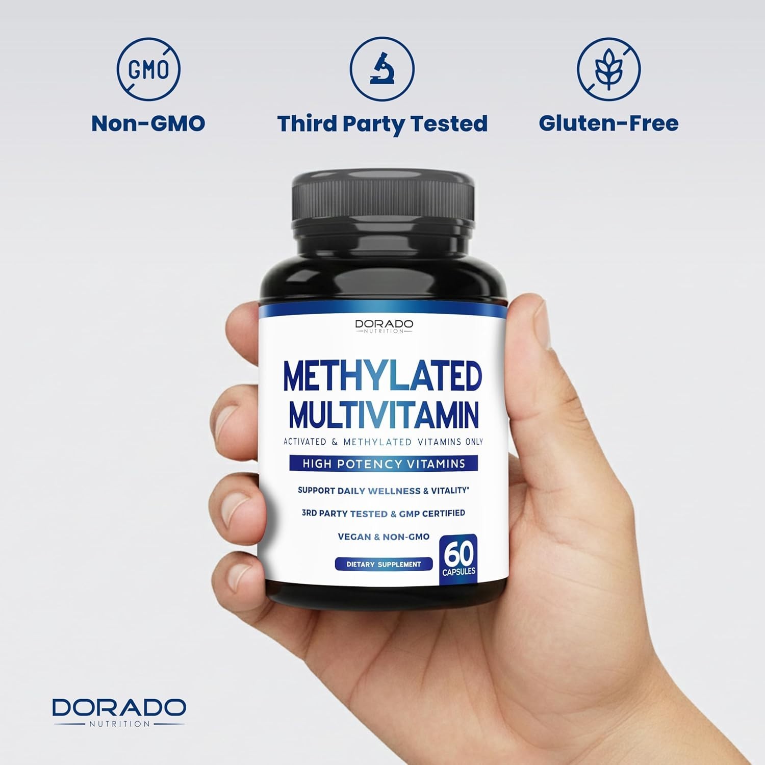 Methylated Multivitamin Supplement for Women and Men (60 Capsules)…