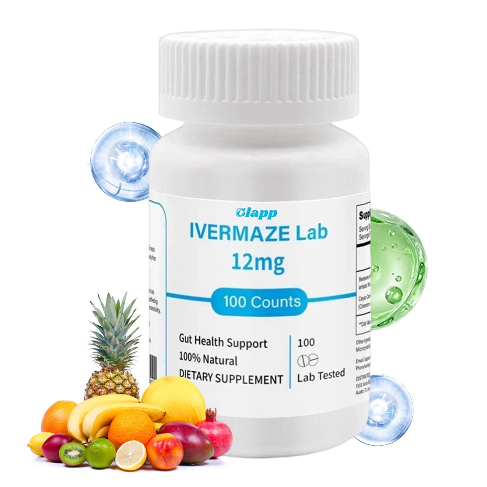 IVERMET Tablets For Person 99% Mg,100 12 Tablets, – Digestive Purity Supplement
