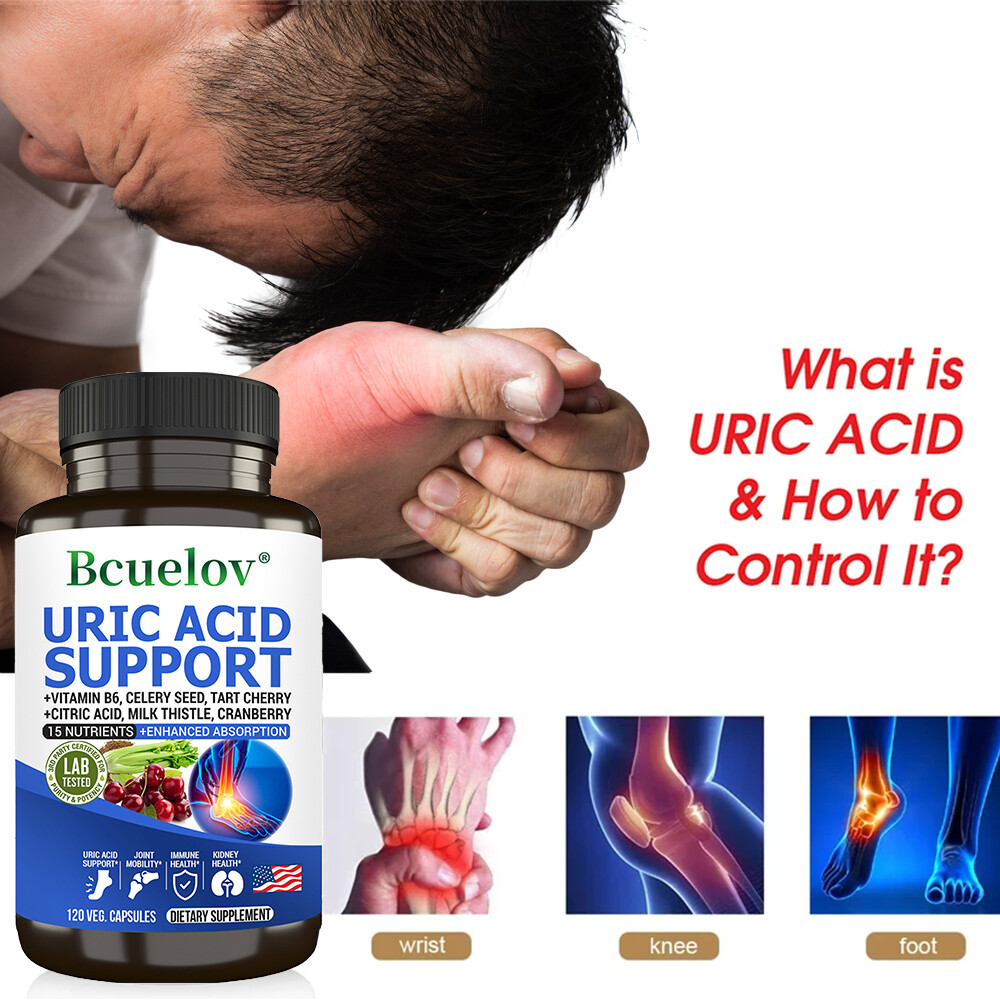 Uric Acid Gout Cleanse Supplement Tart Cherry Joint Pain Cardiovascular Disease